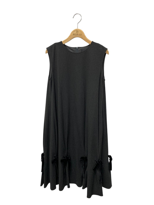 ルネ basic 5036330 ワンピース ドレス 34 チャコール リボン ITBGF3DWY3G8