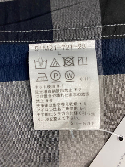 ブラックレーベルクレストブリッジ チェックシャツ 51M21-721-28 L ネイビー ITTG4NGTQ3KS