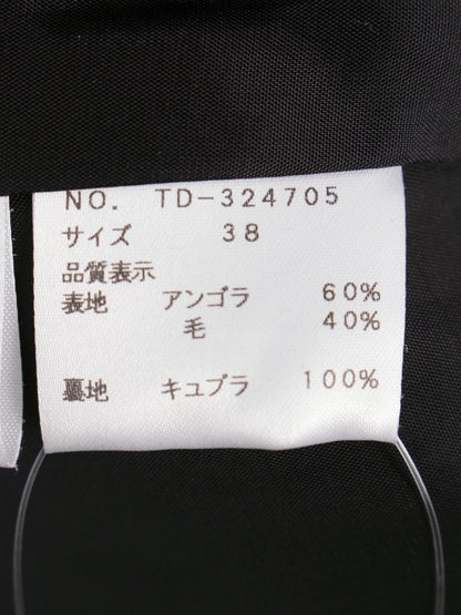 エムズグレイシー 324705 ジャケット 38 ブラック 衿付き アンゴラ混 ITXQM1X9GWLS