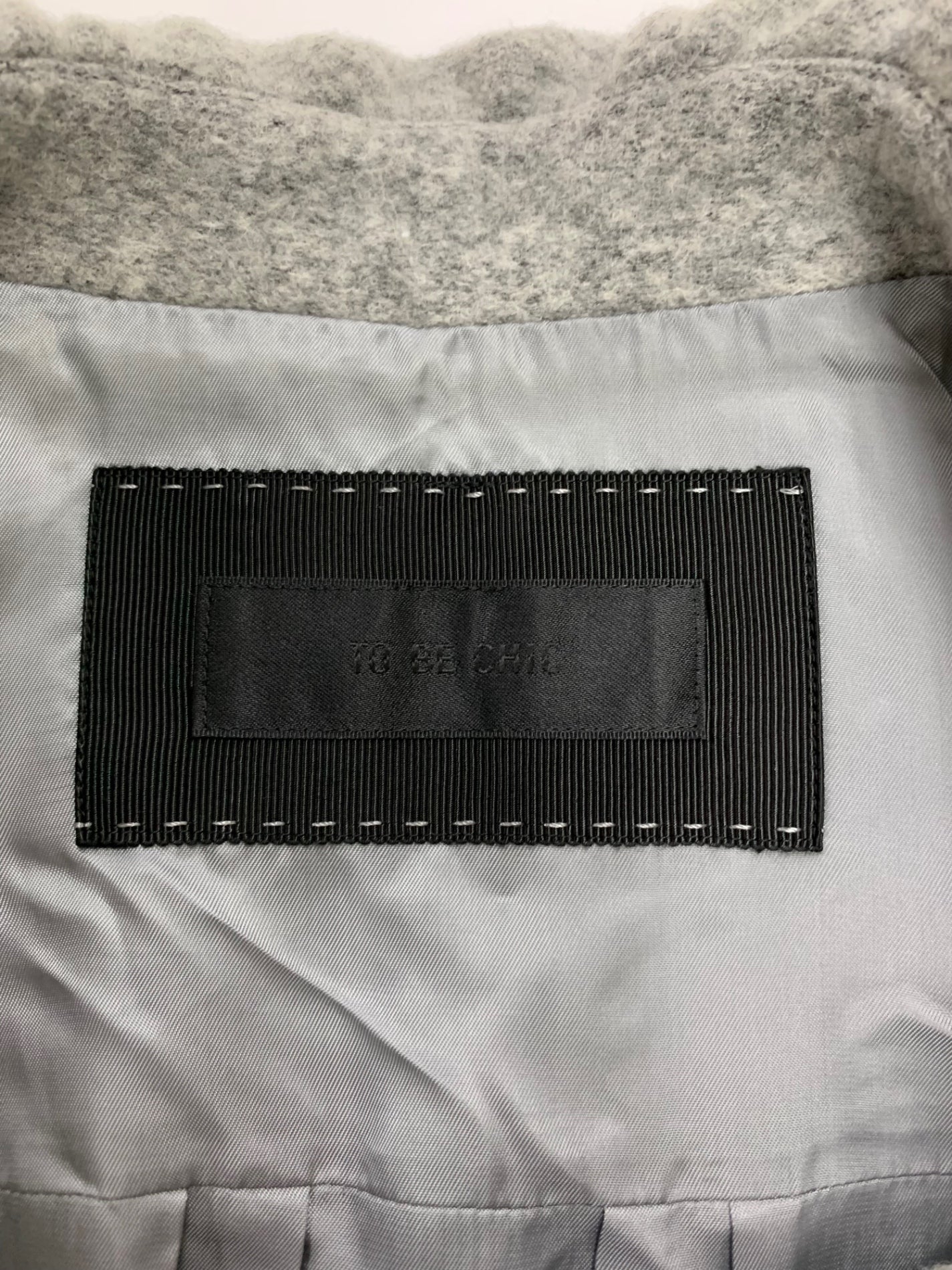 トゥービーシック W5B60-262-07 ショートコート 40 グレー ウール IT72KGOUZYB2