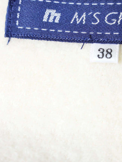 エムズグレイシー 628597 ジャケット 38 アイボリー ウール 襟デザイン フェイクパール ITKXXUETCTCA