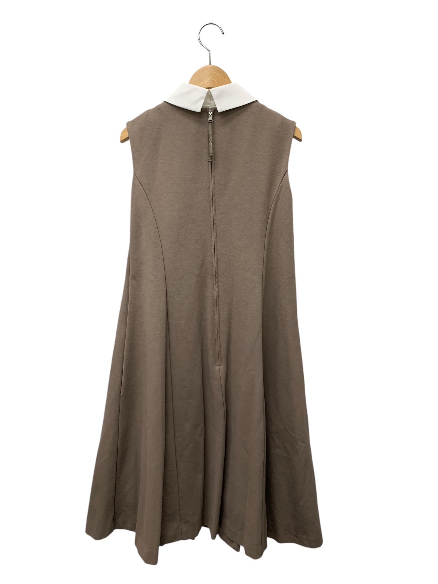 フォクシーブティック L'eclat Dress 42996 ワンピース 38 ブラウン 付け襟 | 中古ブランド品・古着通販ビープライス