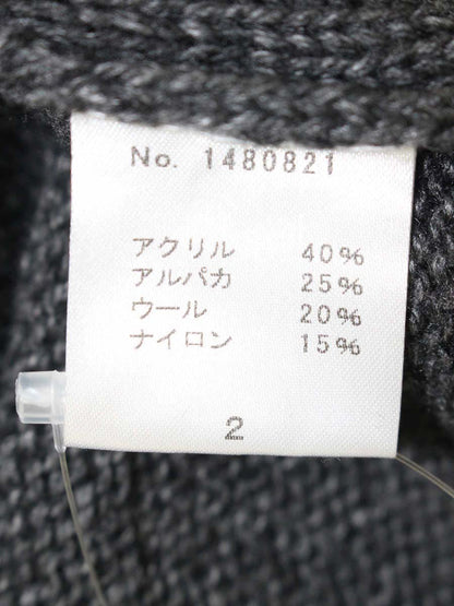 ギャラリービスコンティ 1480821 半袖ニット 2 グレー タートルネック アラン模様 ITJ5KTY4CUU6