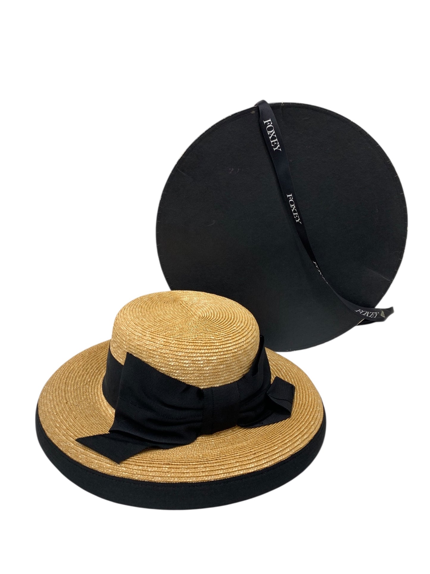 フォクシーブティック ストローハット ベージュ リボン ITTBXOI10QRK