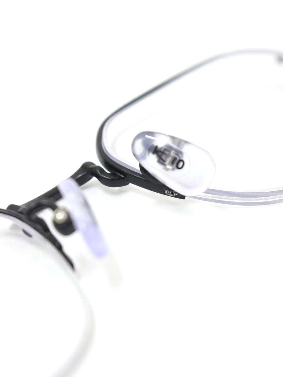 キオヤマト KT-495J メガネ ブラック/ブラウン ボストン メタルフレーム  ハーフリム べっ甲柄 ITC61DPBGUI8 【SALE】