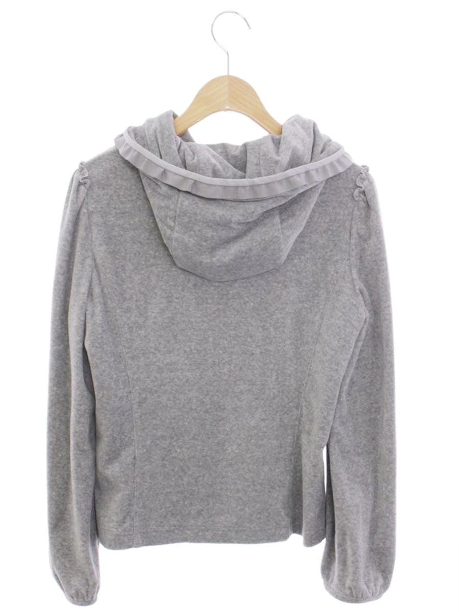 エムズグレイシー 014508 パーカー 40 グレー ジップアップ フリル ITPKWQVRA3JU