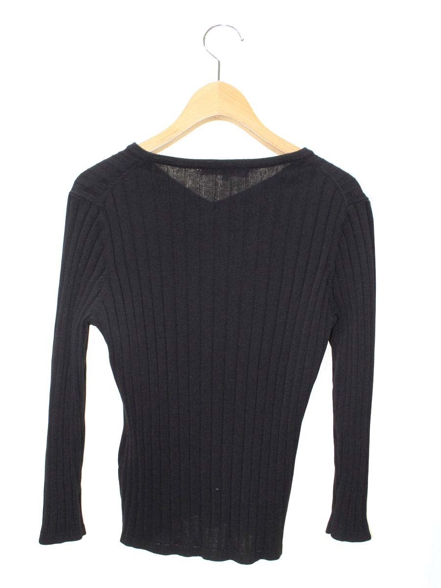 エムプルミエ A722-013 ニット 38 ブラック Vネック リブ IT9MKJ6OEA5G