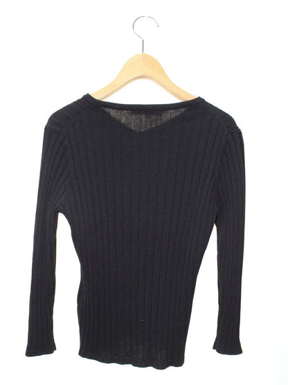 エムプルミエ A722-013 ニット 38 ブラック Vネック リブ IT9MKJ6OEA5G