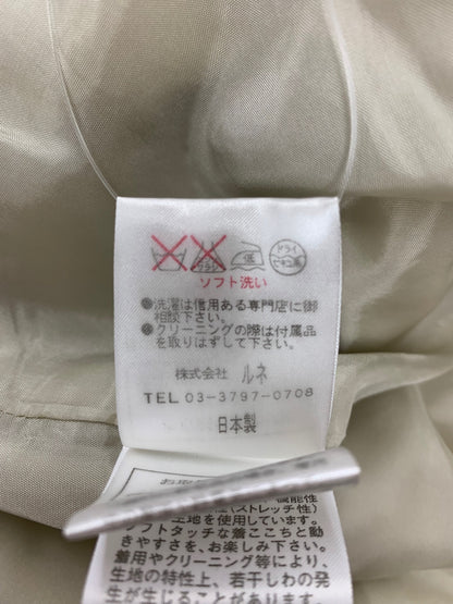 ルネ 6036170  ノーカラーコート 38 アイボリー TISSU コーデュロイ ITQAM9XISYVC
