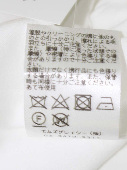 エムズグレイシー 015347 トップス 40 ホワイト Vネック ボタン IT2UCAZD68P2 【SALE】