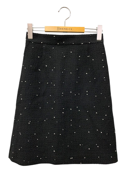 アナイ ミニドットツイードＡライン スカート 102511-11-060-95-360 36 ブラック ITJEZKY9NYV0