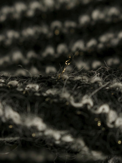 エムズグレイシー 424702 アウター 40 ブラック ラメ ニット リボン ウール IT83Z629Z1Q2