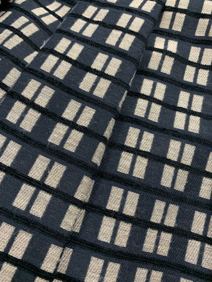 エムズグレイシー 117515 スカート 40 ネイビー リボン 格子柄 サイドジップ ITZBJD6901US