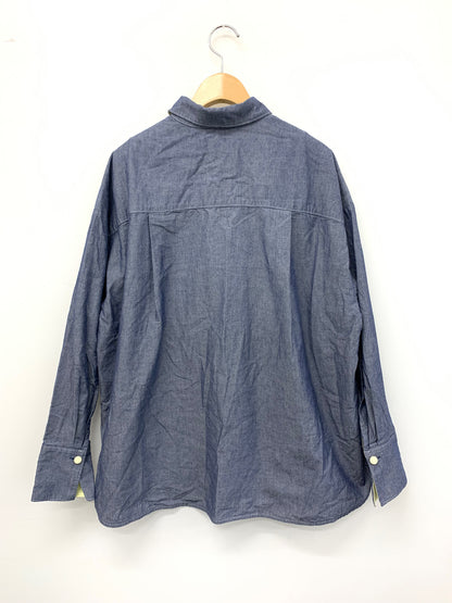 ヨリ YR21-24010SP ブラウス 36 ネイビー デニム調 ITULYQD8ZWVW