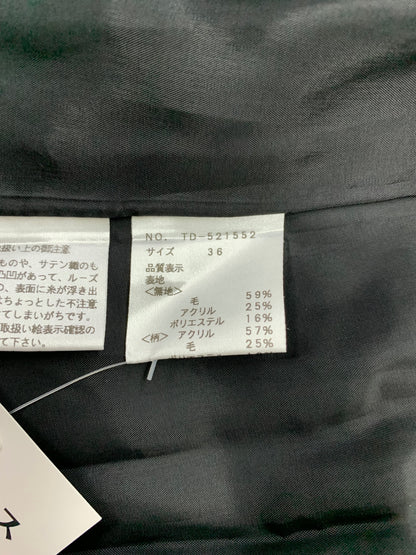 エムズグレイシー 521552 ワンピースコート 36 ブラック カメリアWジップ チェック 切替 ITAFIHUWVM4U 【SALE】