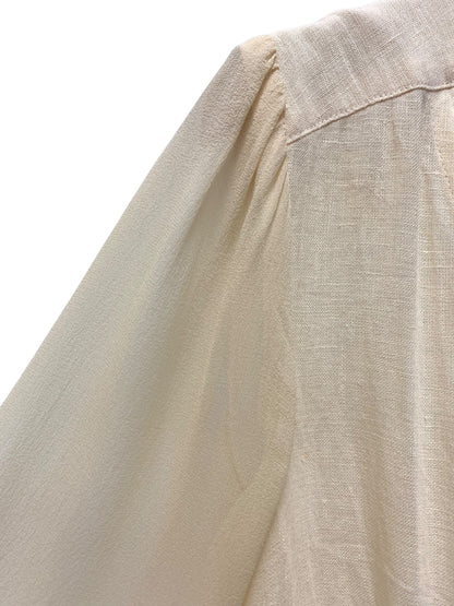 マックスマーラ ワンピース 36 ベージュ リネン 麻 ラップ IT03JE98MURG