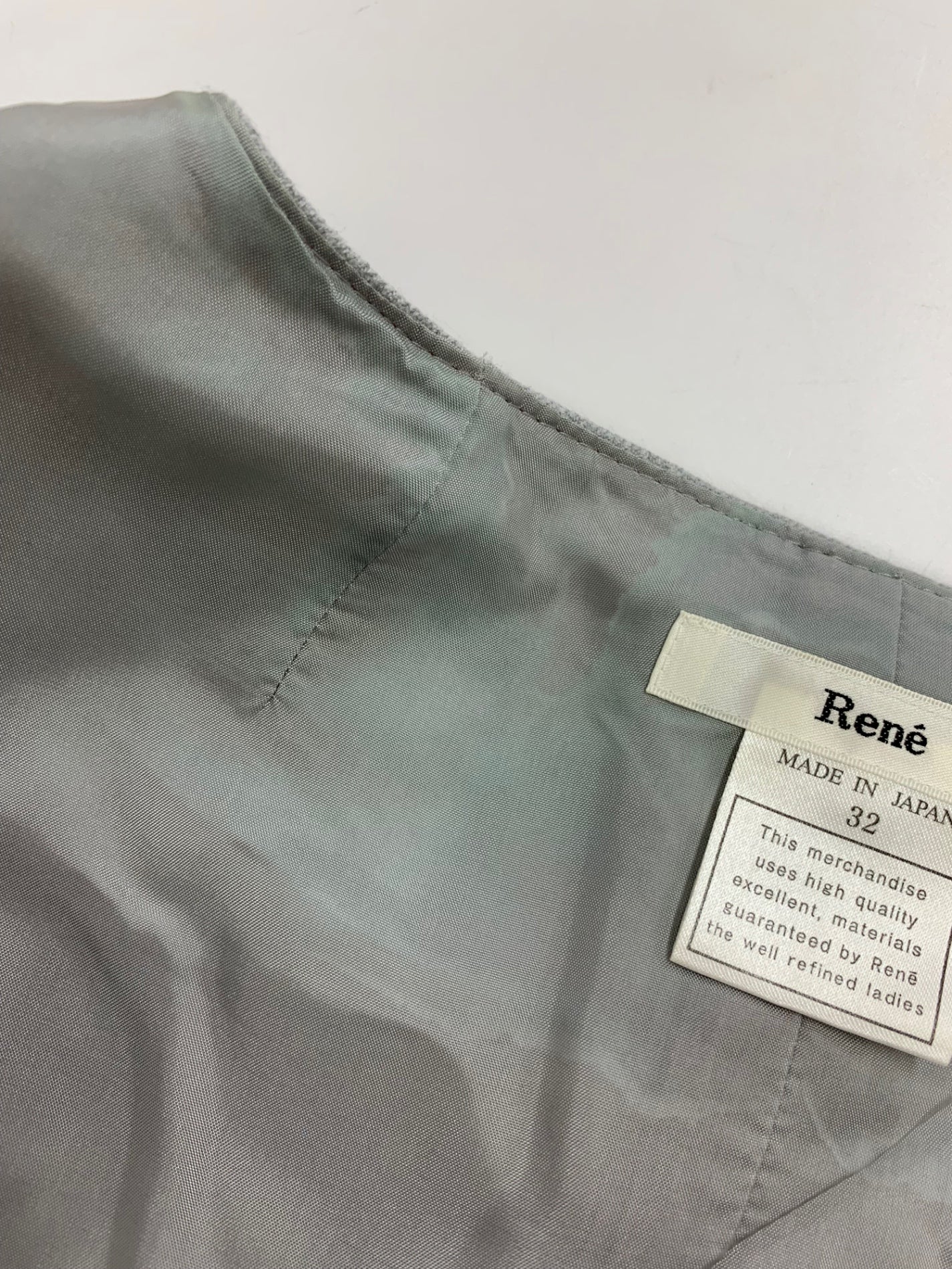 ルネ 6736250 ワンピース 32 グレー ノースリーブ ステッチ ITMAUOZLQUQG 【SALE】