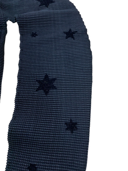 ミーイッセイミヤケ MI24FJ651 プルオーバー ブラック ボトルネック ワッフルプリーツ スター ITJMR2MR7W74