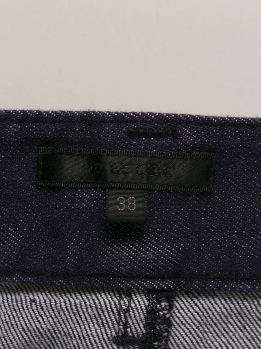 トゥービーシック W5R07-565-29 デニムパンツ 38 ネイビー パールビジュー ITF14Q0IUV7K