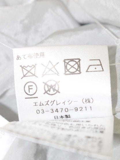 エムズグレイシー 011703 ワンピース 40 グレー リボン 袖スリット ウール ITTAFT7UUN6S 【SALE】