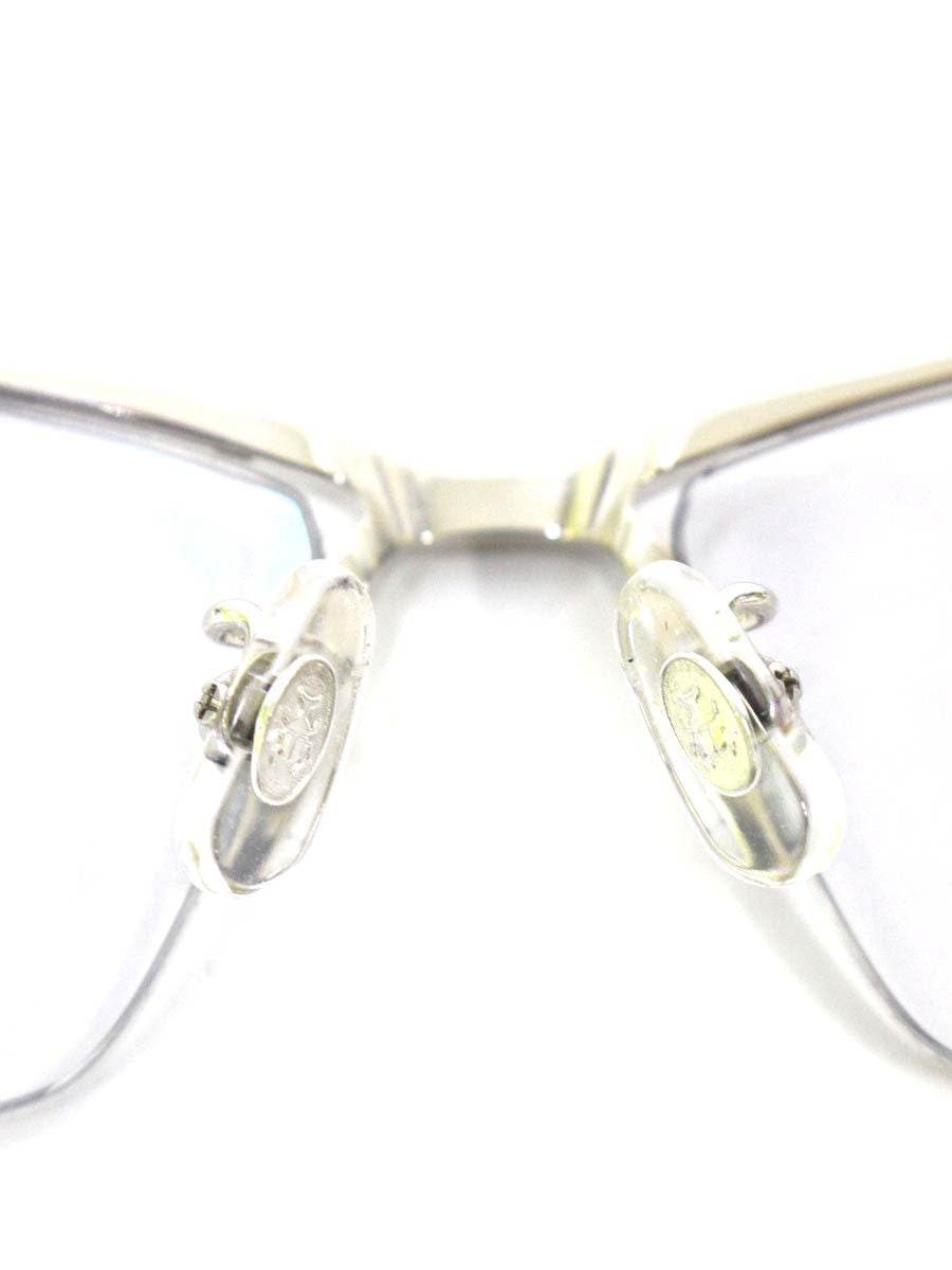 サムライ翔 リラックスライン 仁 SS-J225 メガネ シルバー/ブラッククリア メタルフレーム ハーフリム スクエア ♯1 IT7S39FDXH34