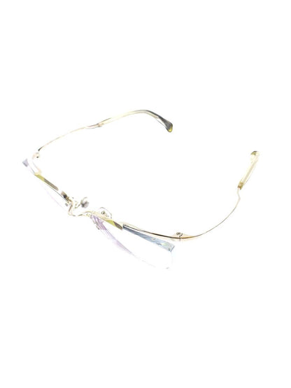 フォーナインズ O-11T メガネ シルバー メタルフレーム ハーフリム スクエア ITB5EFRBTZPM