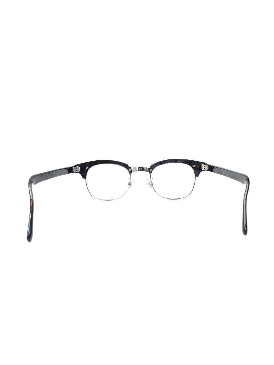 白山眼鏡店 A16 メガネ ブラック サーモントブロー コンビフレーム ITPQT9C5R26O