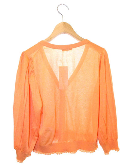 トゥービーシック W5F07-352-80 カーディガン 40 オレンジ ラインストーン ボタン IT89P2F9IR3W