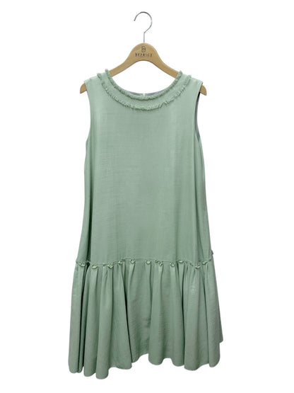 フォクシーニューヨーク Dress リネンフェイス 38321 ワンピース 38 グリーン IT2QW7AOVT7C