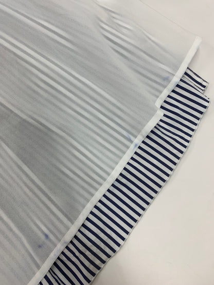 フォクシーニューヨーク DRESS SUMMERRUFFLE サマーラッフル 40096 ワンピース 38 ネイビー ストライプ ITUSMXS7KBEE