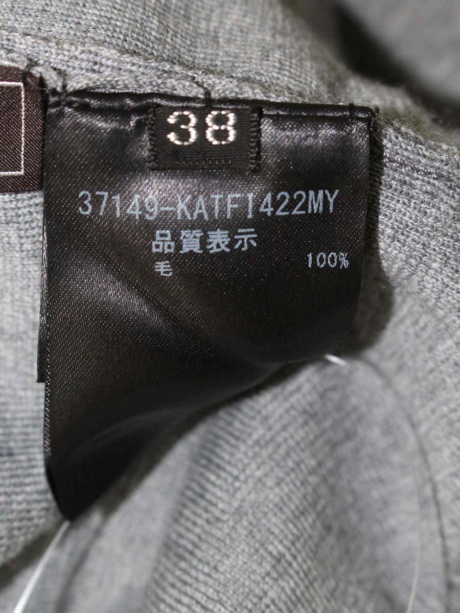 フォクシーブティック ニットトップス ボートネック 37149 セーター 38 グレー ITT5DRMIAKQ0