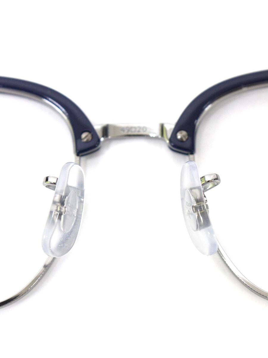 レイバン New CLUBMASTER RB7216 メガネ ネイビー/シルバー ブロウ スクエア コンビフレーム ITDGPJPBPNCG 【SALE】