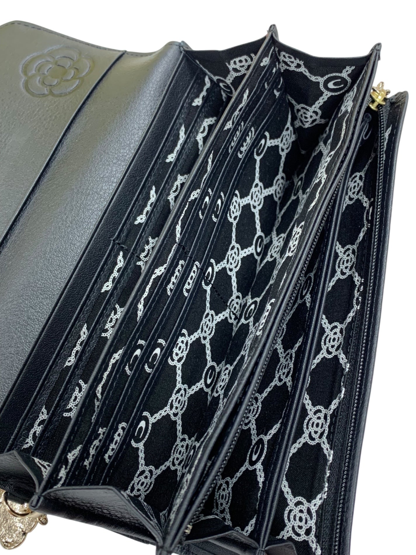 クレイサス ワッフル ソフトスムースカメリアフラップ長財布 ct-190320 ブラック ITYF99BZFTMO