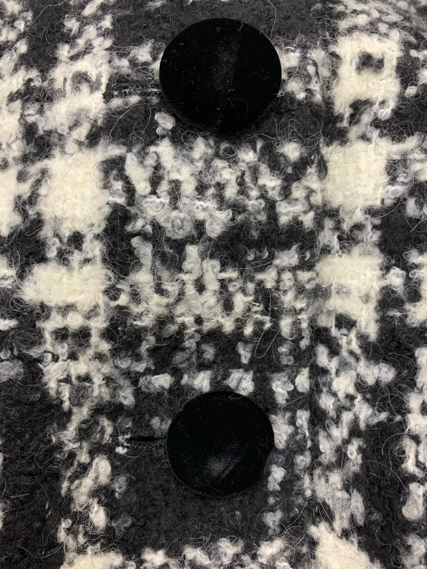 エムズグレイシー Black x White Check Coat 819519 コート 38 ブラック ウール混 ITBKH20Y5X7T 【SALE】