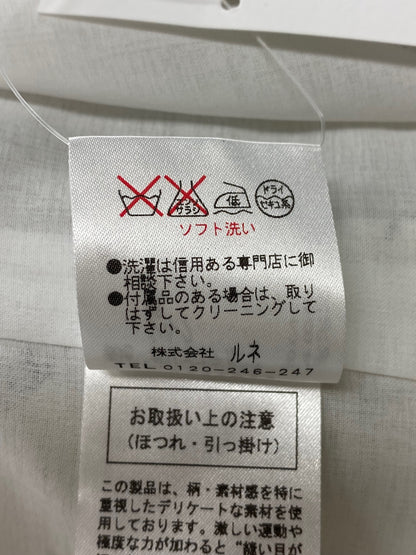 ルネ 6326360 ワンピース 38 ホワイト タックフレア ITW8SC0NM1PB