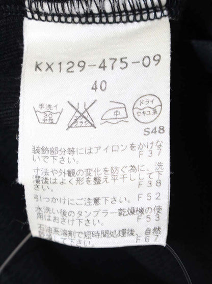 エポカ トップス 40 ブラック スパンコール フリル ITQM2KCXBVCG
