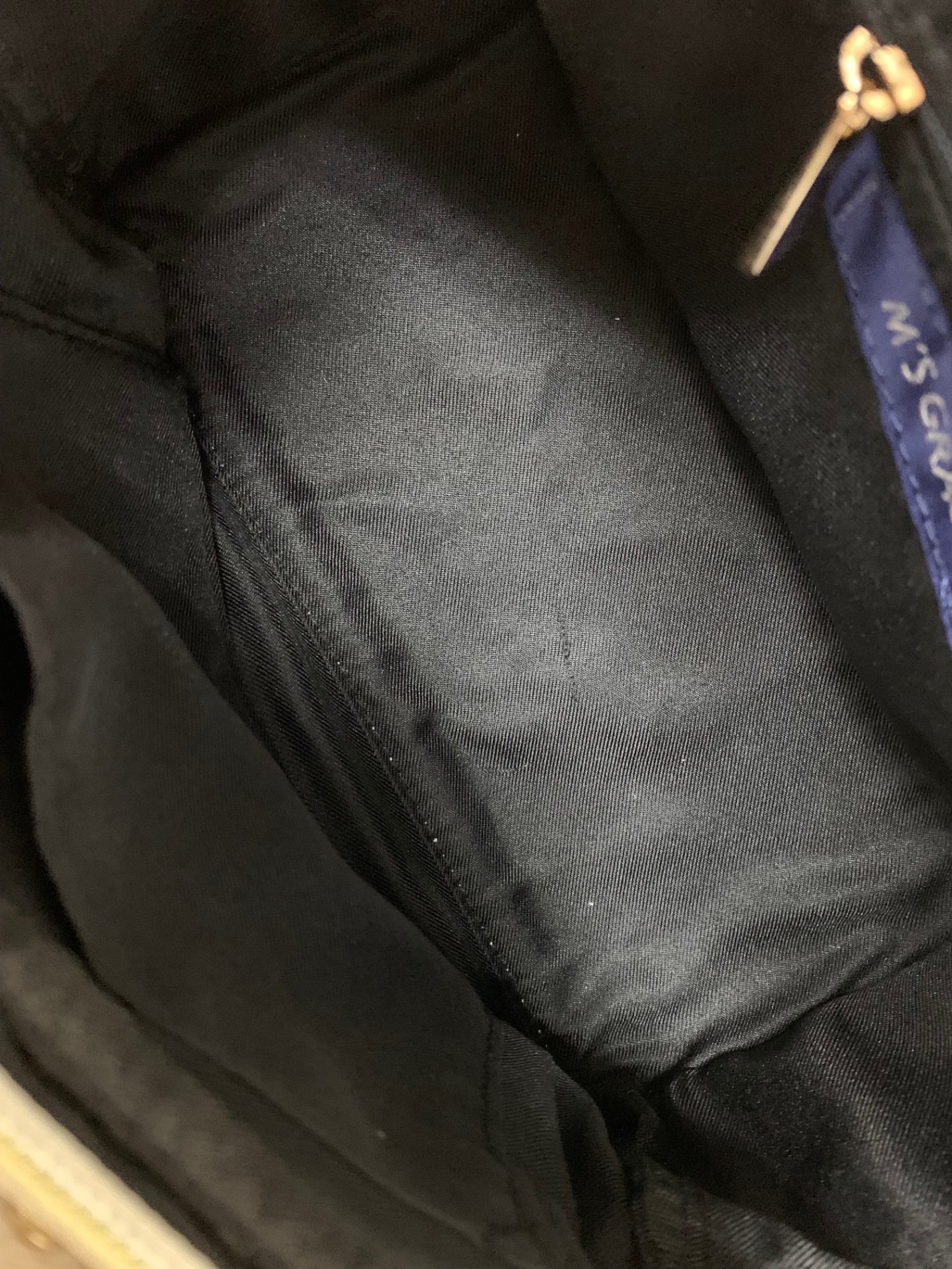 エムズグレイシー 094311 ハンドバッグ ベージュ フェイクレザー リボン ITNM61V378AW