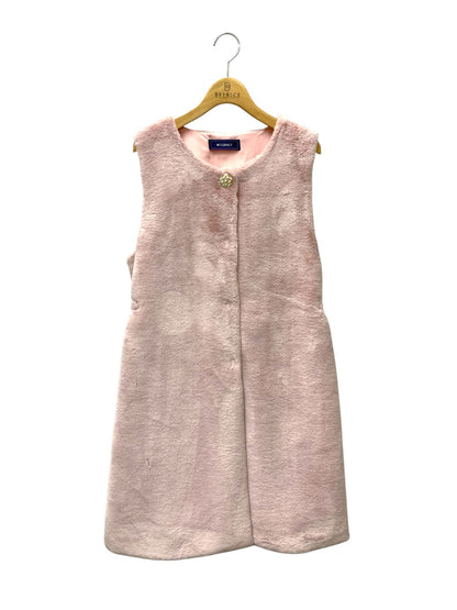 エムズグレイシー Fake Fur Vest 296503 ベスト F ピンク ロング フェイクファー IT06PYN34010