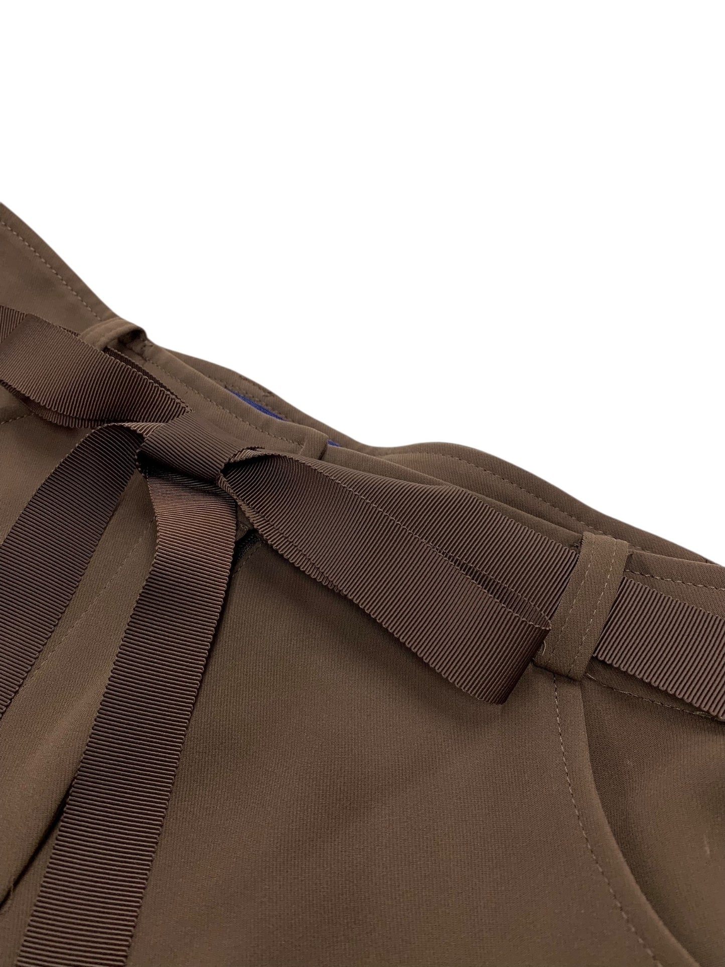 エムズグレイシー グログランリボン付きワイド 316506 パンツ 42 ブラウン ITR16V8PKA7I