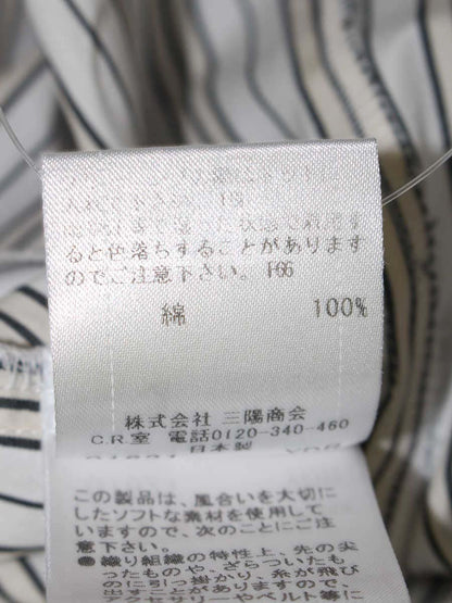バーバリーブルーレーベル FEF41-524-01 シャツ 36 ホワイト/ベージュ ストライプ リボン IT81SY4V8P45