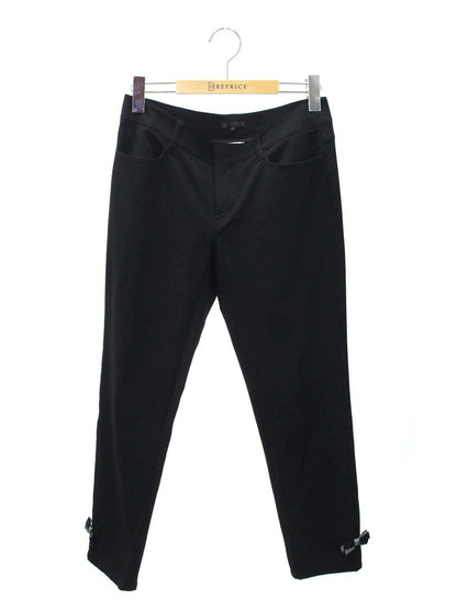 トゥービーシック W5R50-421 スラックス 40 ブラック ストレッチ 裾リボン IT7SY4IHC3SK