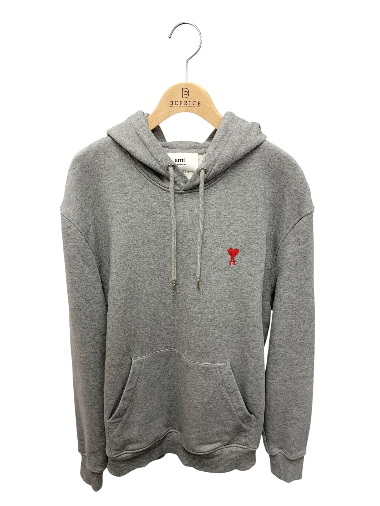 アミパリス SMALL ADC HOODIE BFUSW200.730 パーカー M グレー プルオーバー フーディー ハートロゴ ITX8J7E9EOUO