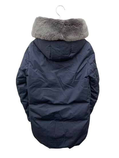 ウールリッチ COCOON PARKA WWCPS2869 ダウンコート XS ネイビー 中綿 ラビットファー ITH2WUFN1DEE