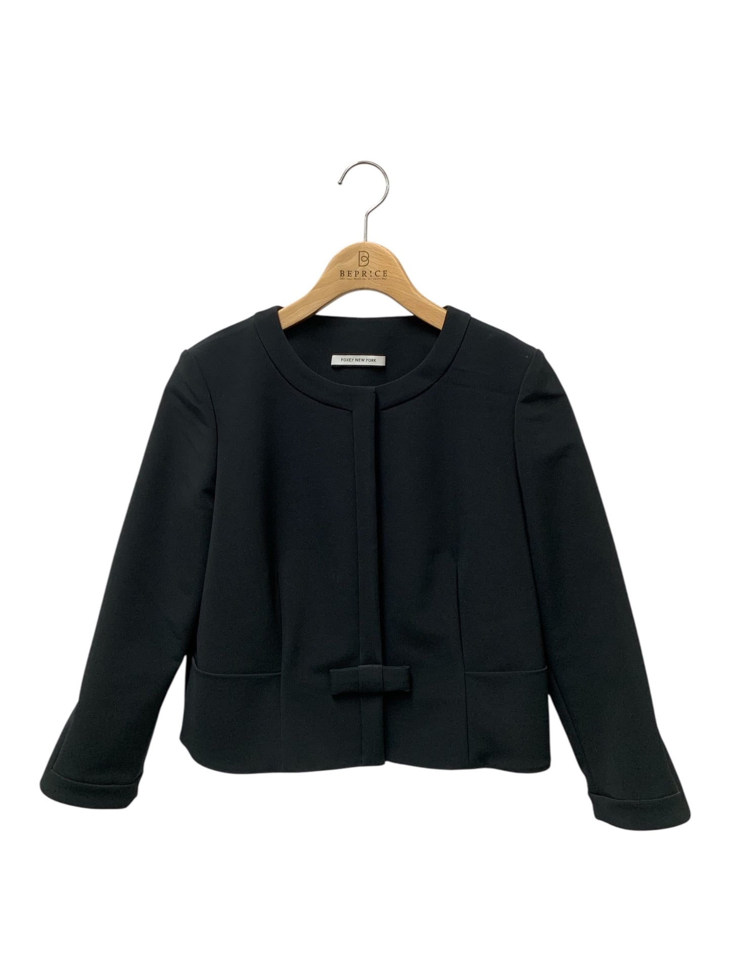 フォクシーニューヨーク Wasshable Suit 33984 スカートスーツ 40 ブラック ITEXQF31BDAC