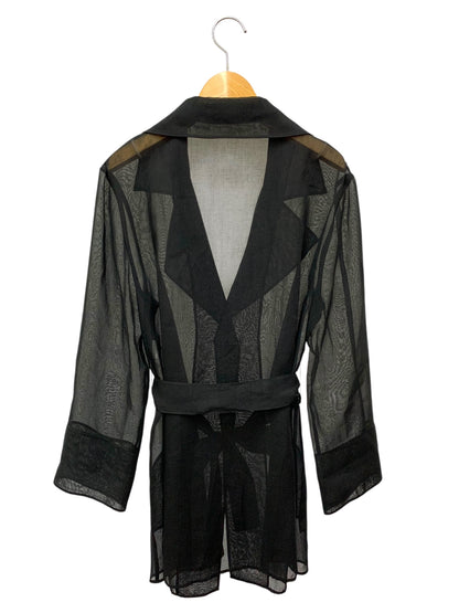 エムズグレイシー テーラードシアー 114306 ジャケット 40 ブラック ITH7K9SWB9J8