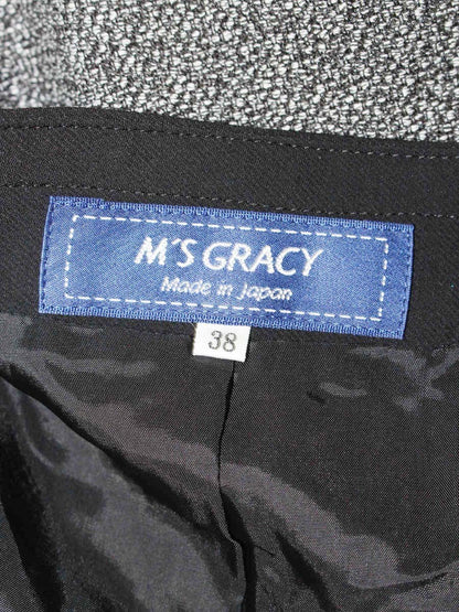 エムズグレイシー 724506 ジャケット 38 グレー フラワーモチーフ スパンコール IT4UY7YS4BO0