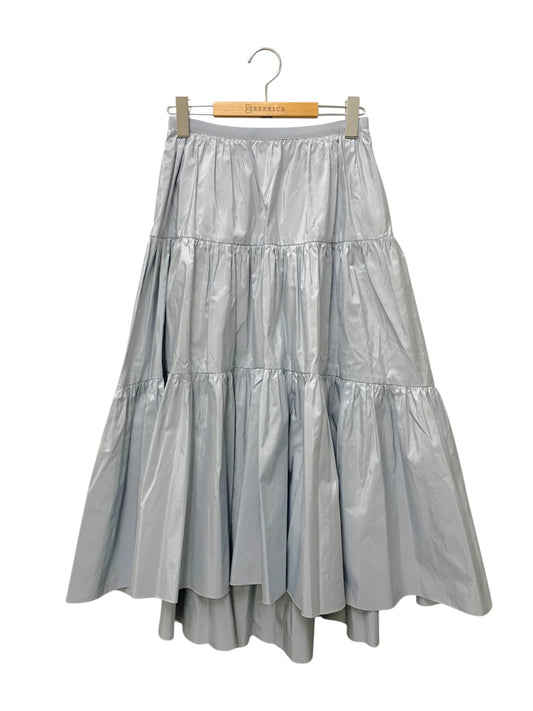 フォクシー FOXEY 43712 Skirt Paefait ティアード ロングスカート 38 ライトブルー ITLXLJW8F408