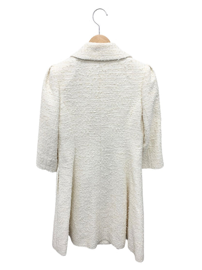 フォクシーブティック Dress Miss Edinburgh 40544 コート 38 アイボリー ダブルジップ ツイード ITAIJ7E0399W