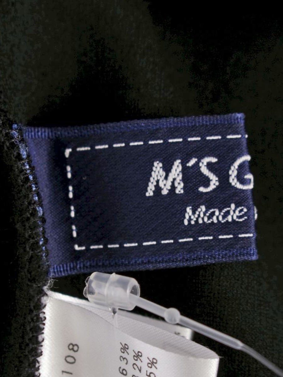 エムズグレイシー 216108 パンツ 36 ブラック サイドジップ IT3V08AN5D3Q