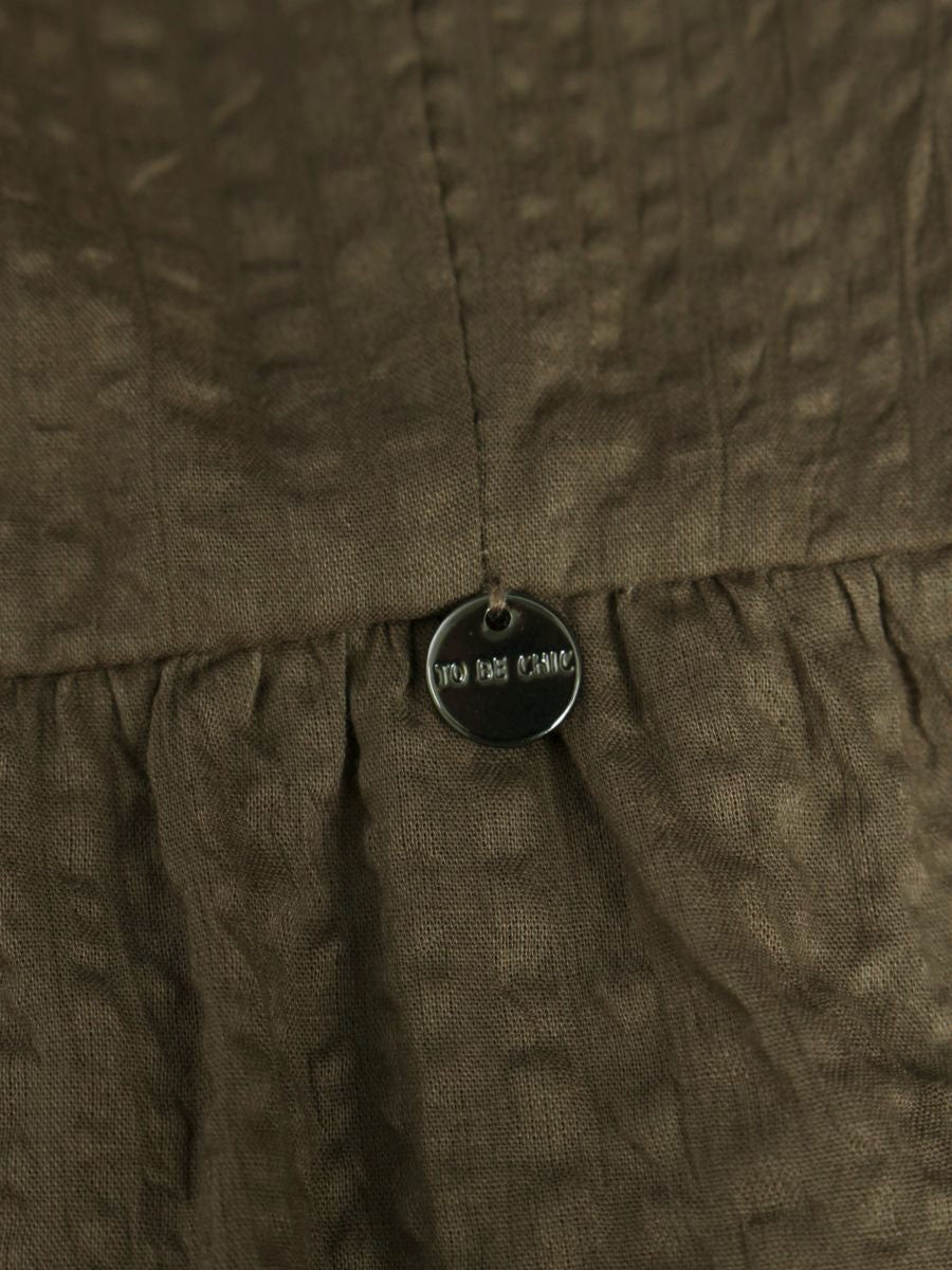 トゥービーシック W7J10-560-45 ワンピース 44 ブラウン ティアード シアサッカー ITTVMRINQ5ME